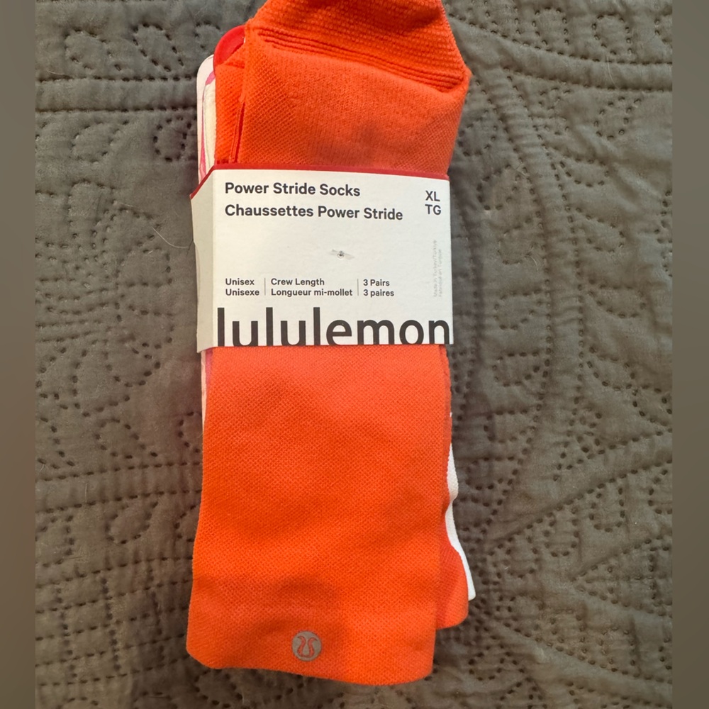 lululemon athletica Power Stride Socks in Bright Orange (3-Pack)